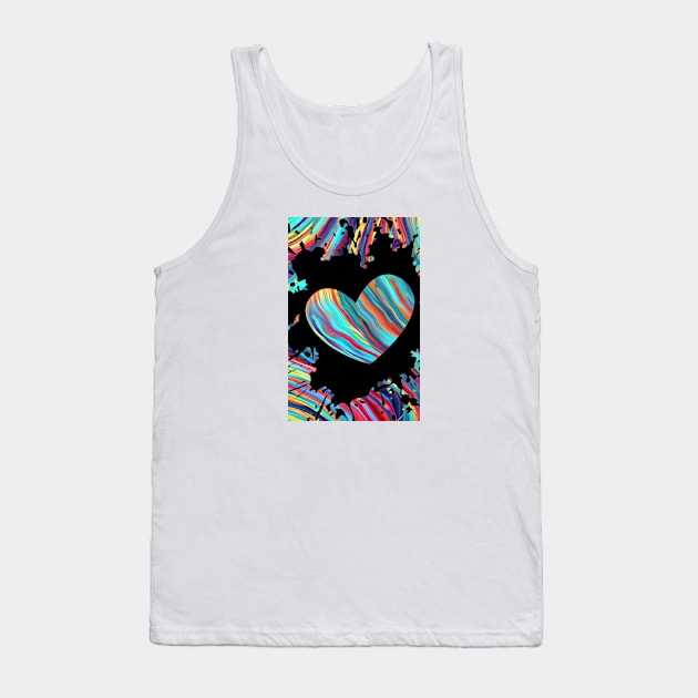 Rainbow love Abstract Tank Top by BJG Abstract Arts 
